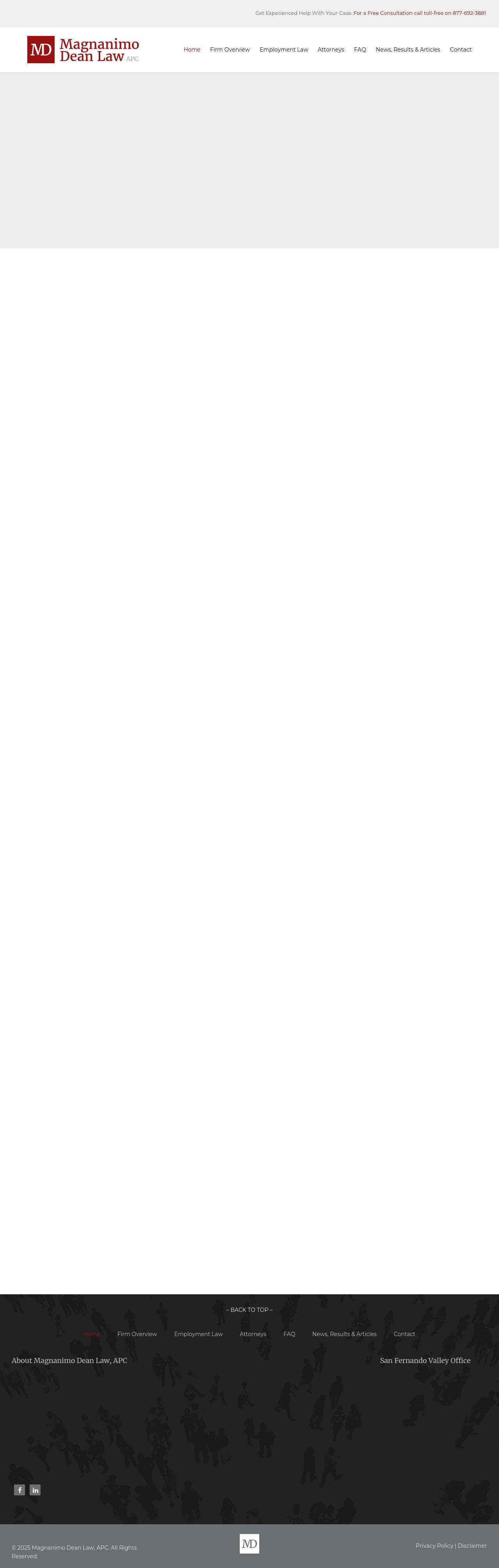 Magnanimo & Dean, LLP - Los Angeles CA Lawyers