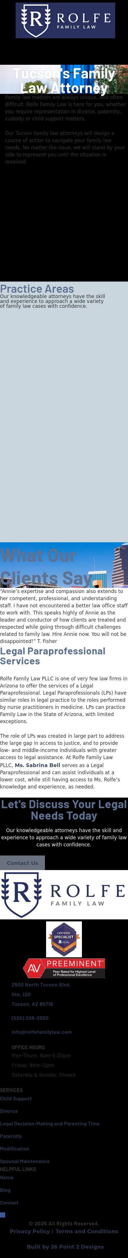 Law Offices of Annie M. Rolfe - Tucson AZ Lawyers