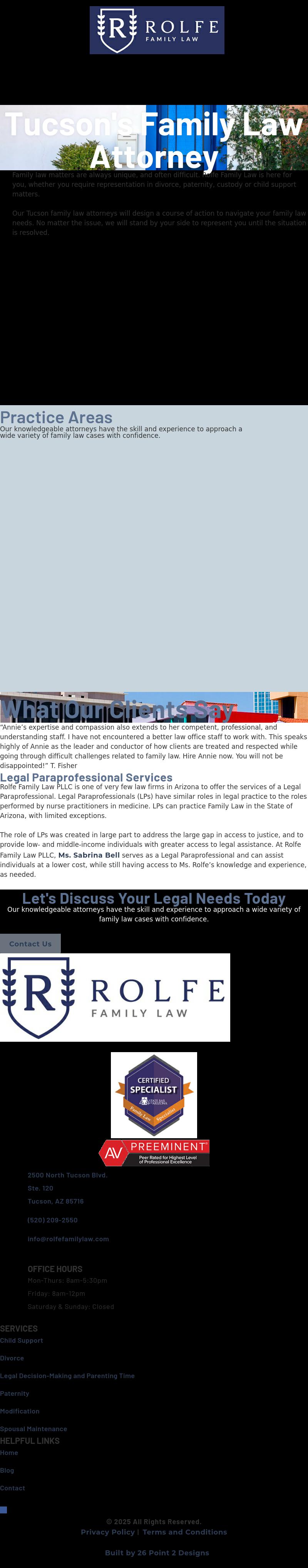 Law Offices of Annie M. Rolfe - Tucson AZ Lawyers